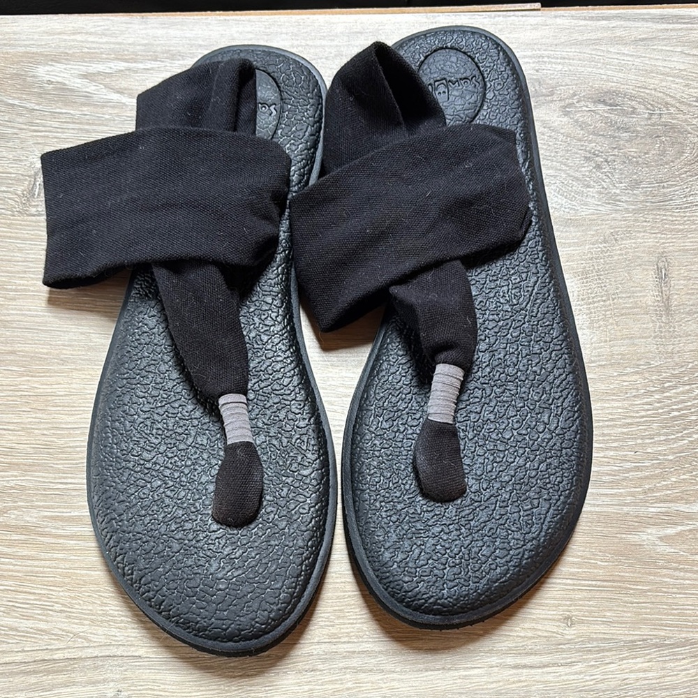 Chic Black Wrap Sandals